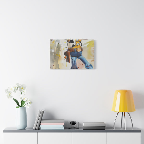 Woody Toy Story — Stretched Canvas Wall Art — Living Room Wall Lifestyle View