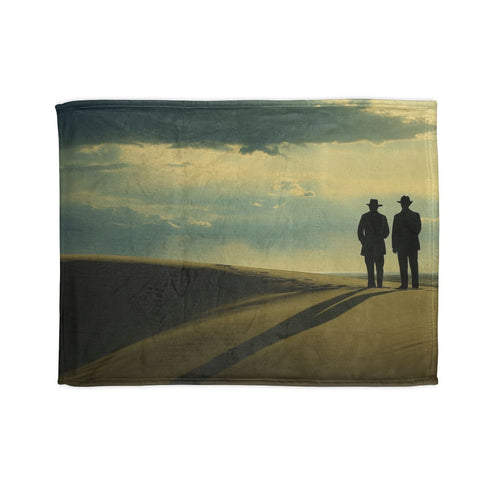 Wright Brothers with Their First — Plush Fleece Throw Blanket — Full Spread Plush Fleece Artwork View