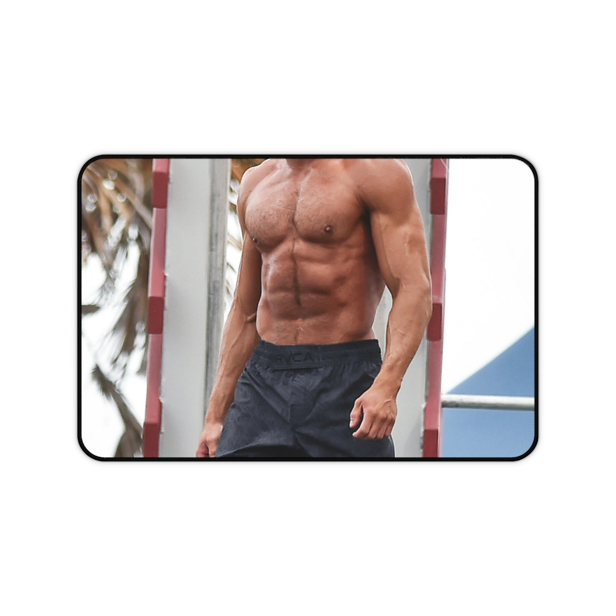 "Zac Efron Baywatch Desk Mat: Dive In Style"