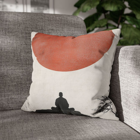 Zen Art Minimalistic Style — 40×40 Cushion Cover — Sofa & Armchair Living Room Lifestyle View