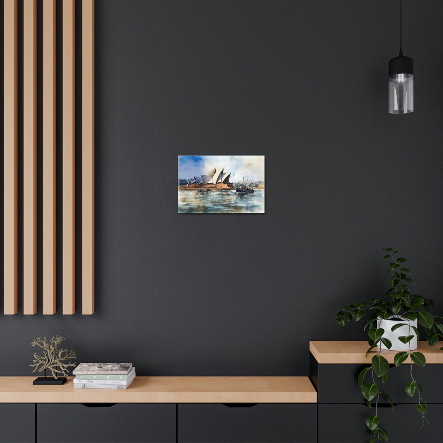 Dark Slate Gray Sydney's Allure: Iconic Skyline and Harbor Views - Canvas Print