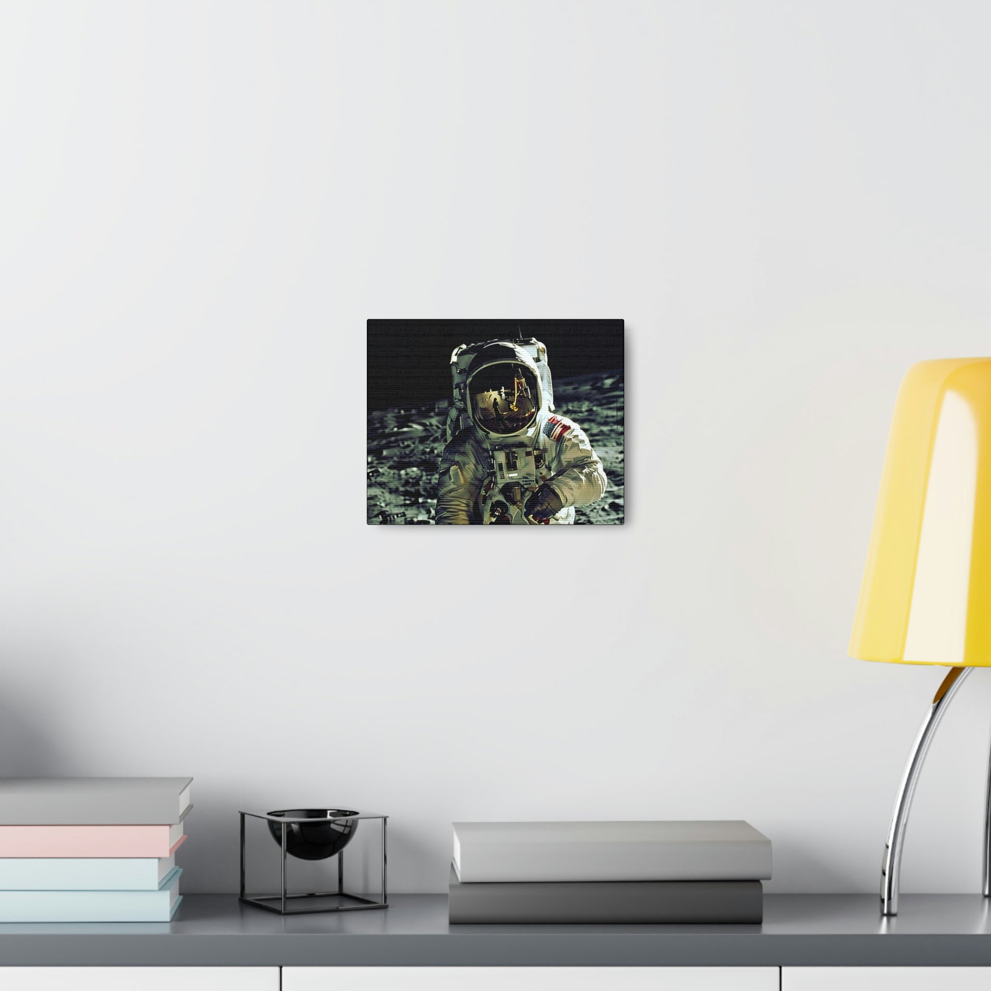 Light Gray Man Moon Canvas