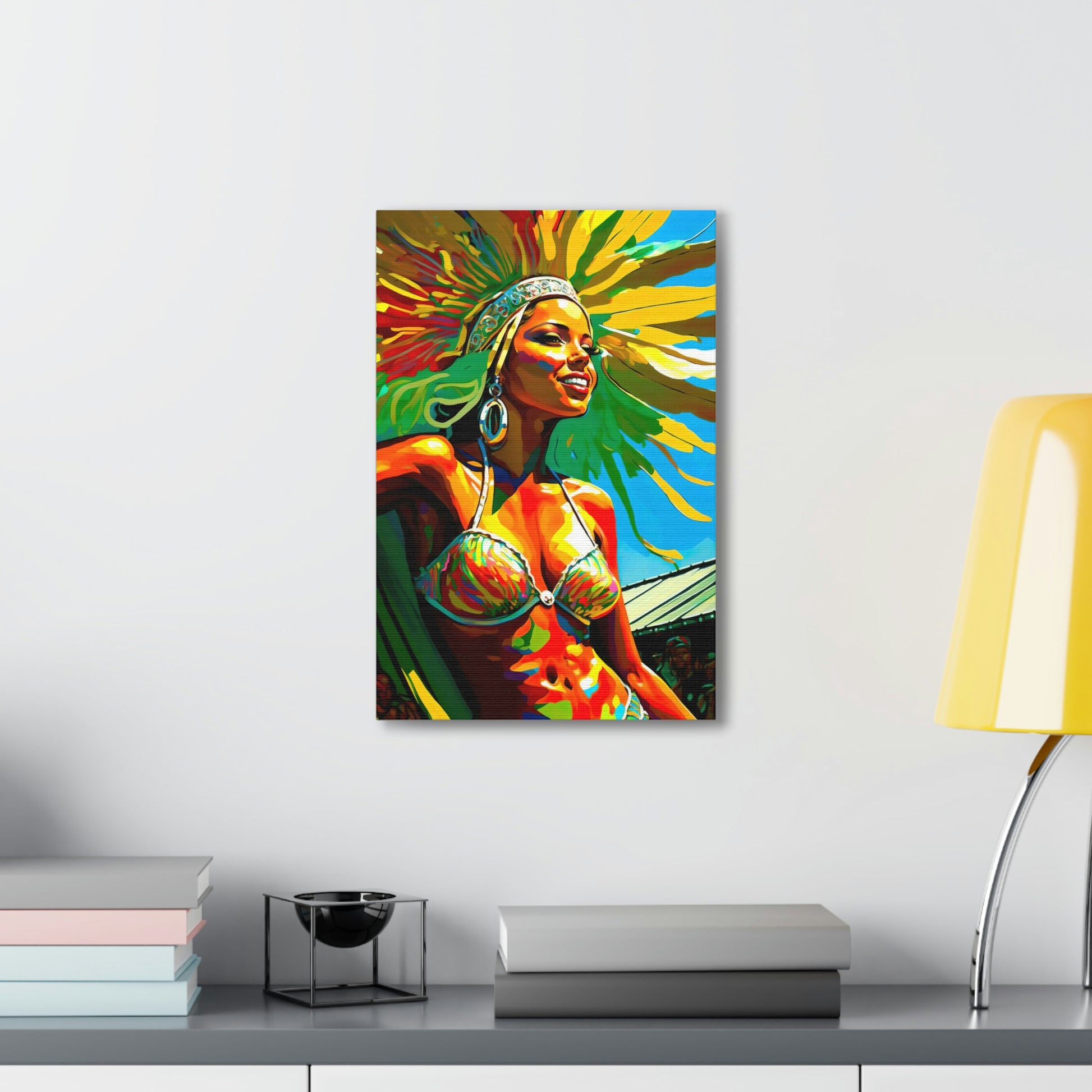 Light Gray Vibrant Celebration: Carnival in Rio Canvas Print