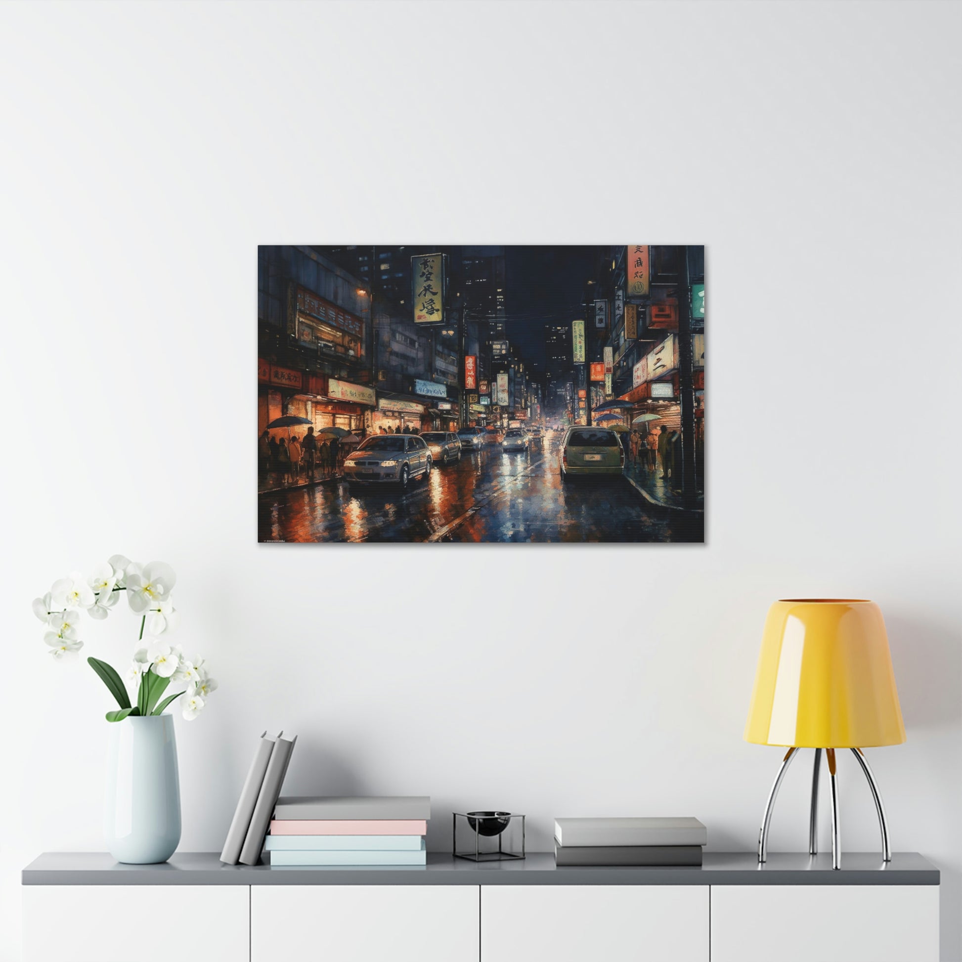 Tokyo Twilight: Electric Nights and Vibrant Cityscapes - Canvas Print | Canvas | Art & Wall Decor, Canvas, Fall Picks, Hanging Hardware, Home & Living, Indoor, Top Spring Products, Valentine's Day promotion | Prints with Passion