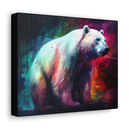 Light Gray Majesty Polar Bear Canvas