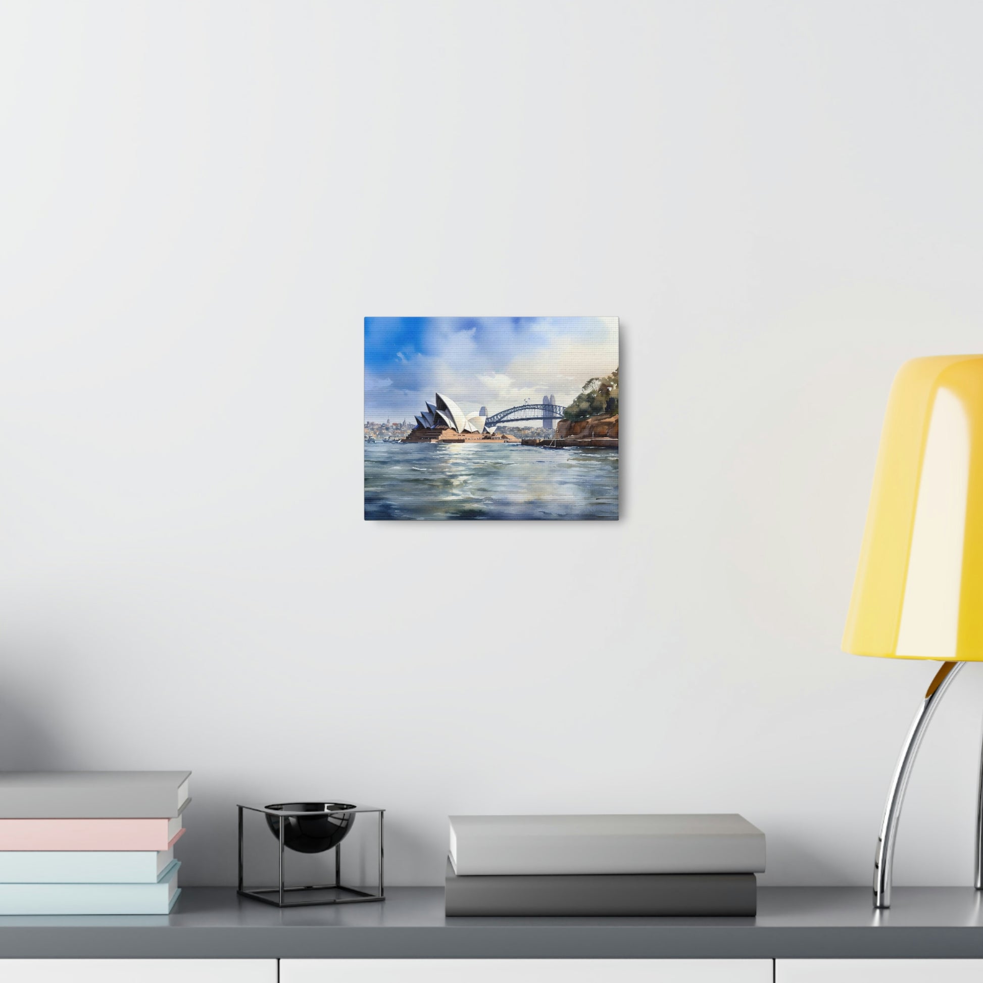 Light Gray Sydney's Radiance: Panoramic Cityscape and Harbor Delights - Canvas Print