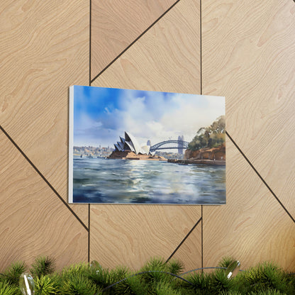 Tan Sydney's Radiance: Panoramic Cityscape and Harbor Delights - Canvas Print