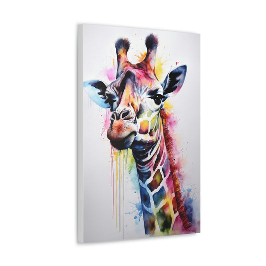Light Gray Giraffe Canvas Print