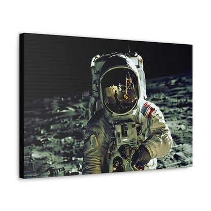 Dark Slate Gray Man Moon Canvas