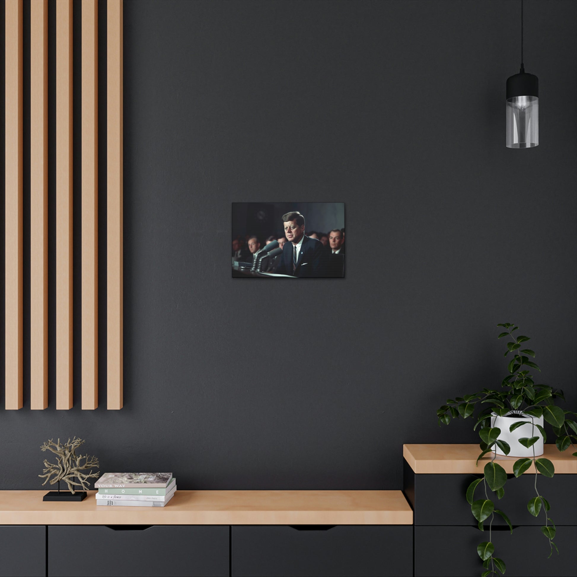 Dark Slate Gray JFK Canvas