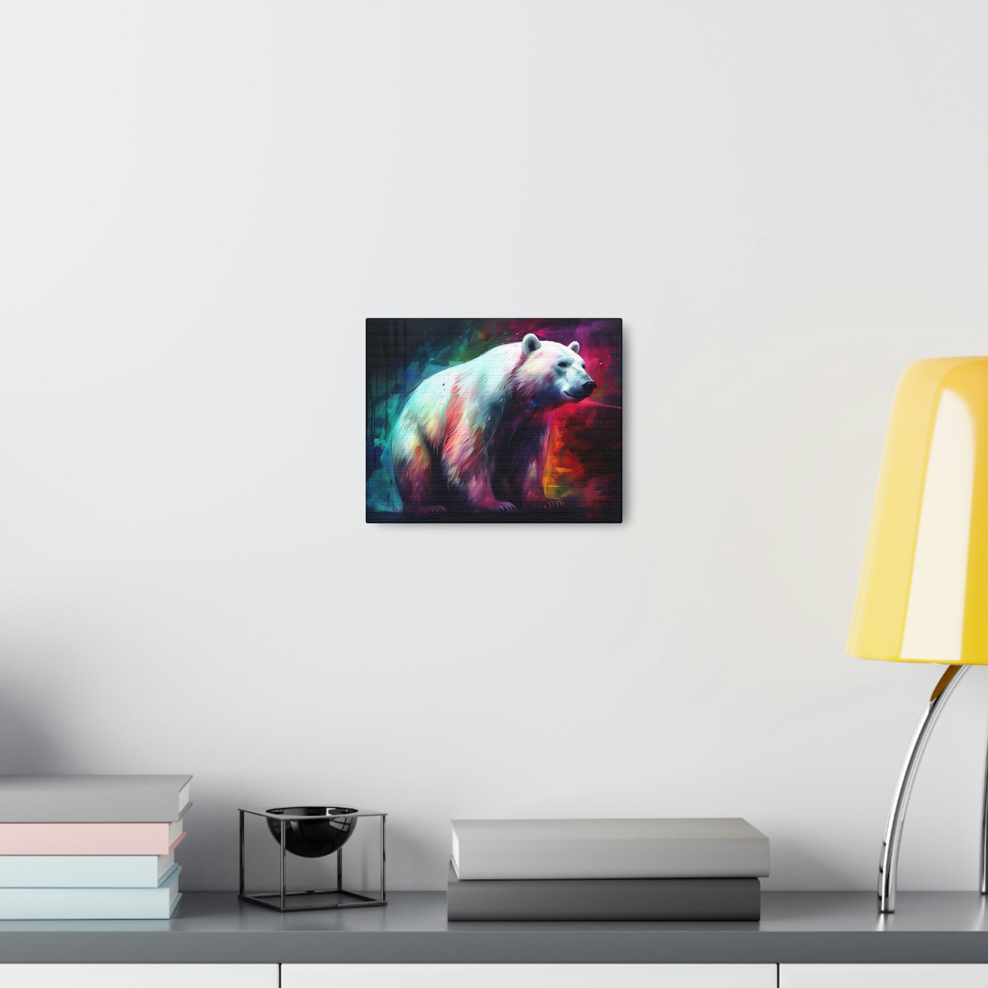 Light Gray Majesty Polar Bear Canvas