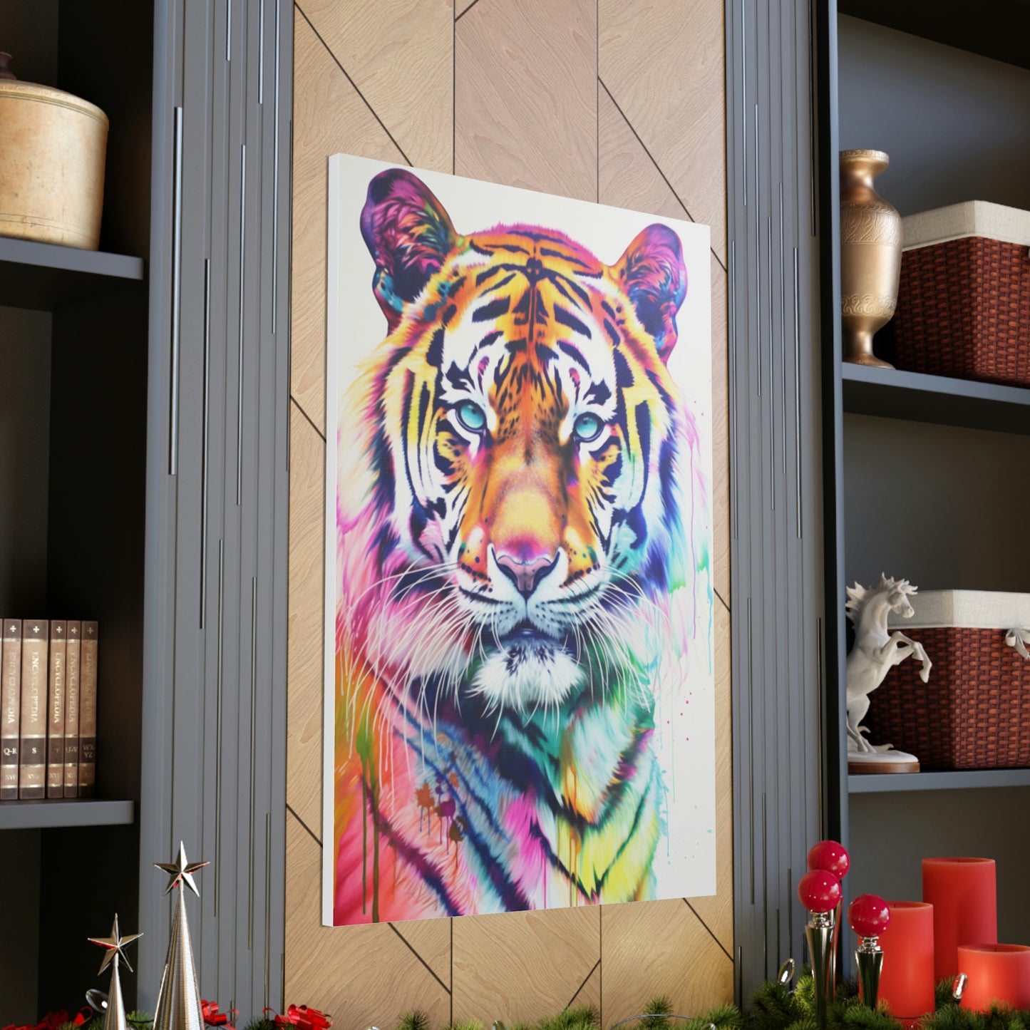 Dim Gray The King of the Jungle: Bengal Tiger Canvas Print