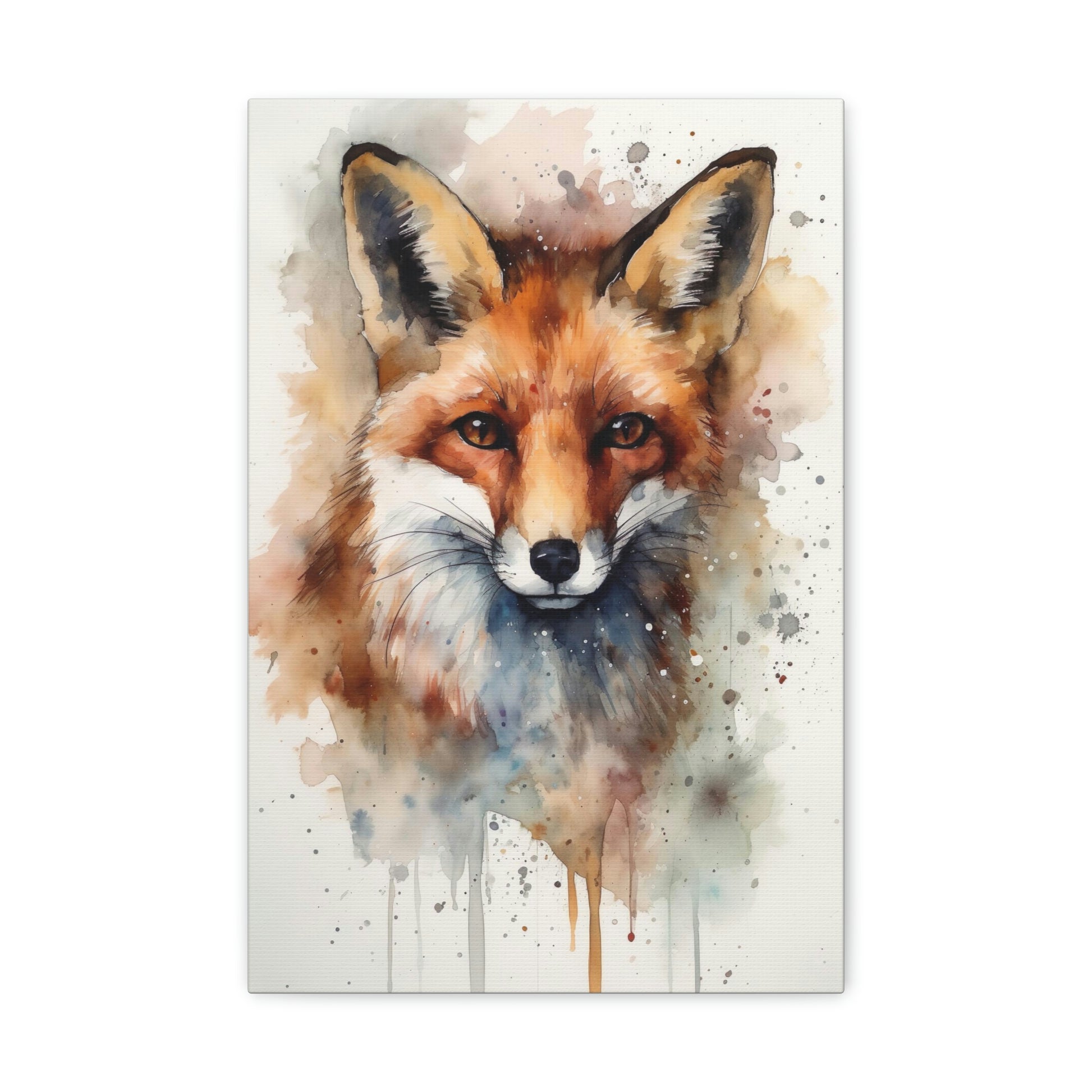Light Gray Sly and Beautiful: Fox Canvas Print for Nature and Wildlife Lovers