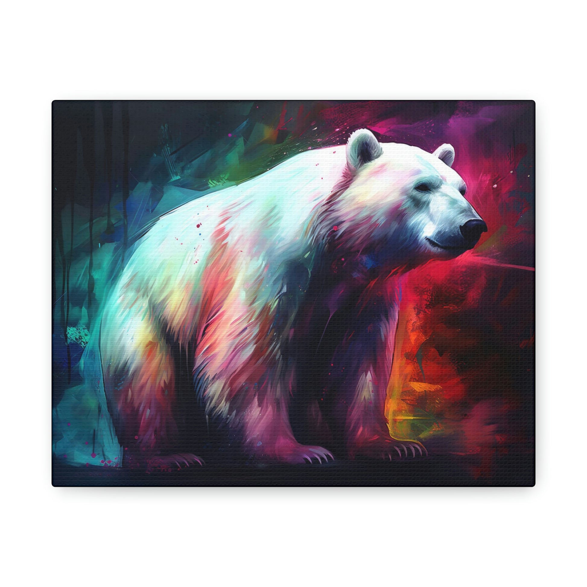 Light Gray Majesty Polar Bear Canvas