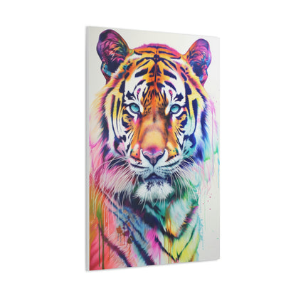 Light Gray The King of the Jungle: Bengal Tiger Canvas Print