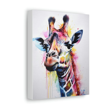 Light Gray Giraffe Canvas Print
