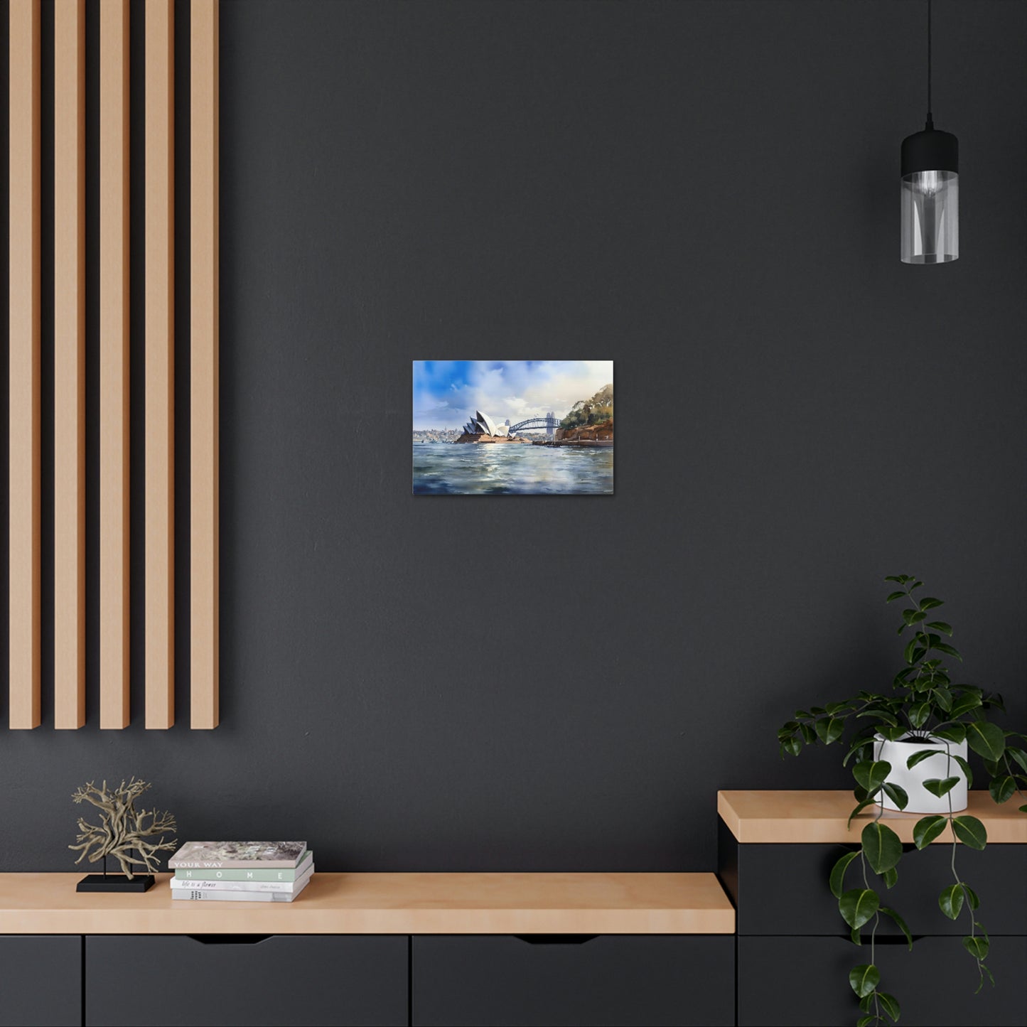 Dark Slate Gray Sydney's Radiance: Panoramic Cityscape and Harbor Delights - Canvas Print