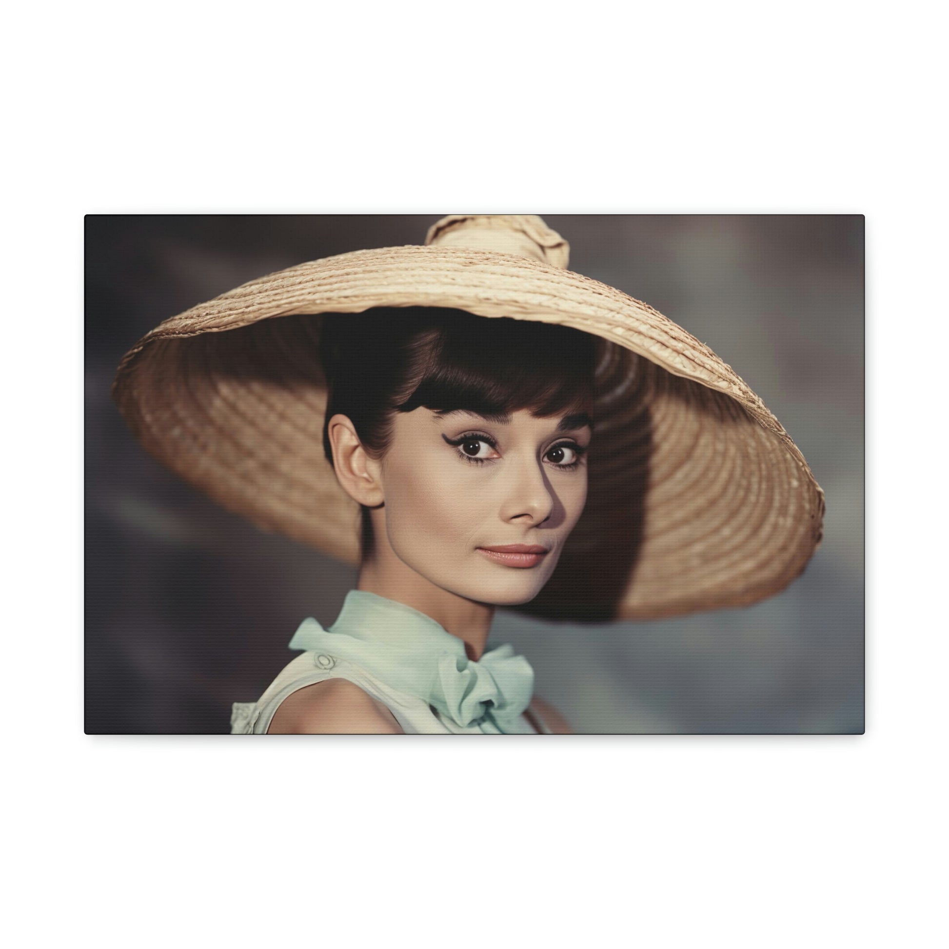 Dark Slate Gray Audrey Hepburn Canvas