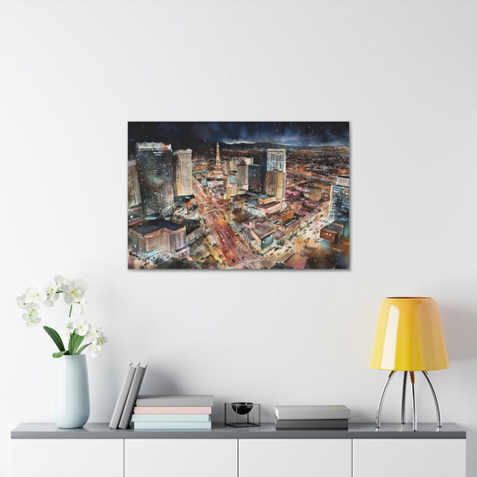 Vegas Strip at Night: Sparkling Skylines and Nonstop Excitement - Canvas Print | Canvas | Art & Wall Decor, Canvas, Fall Picks, Hanging Hardware, Home & Living, Indoor, Top Spring Products, Valentine's Day promotion | Prints with Passion