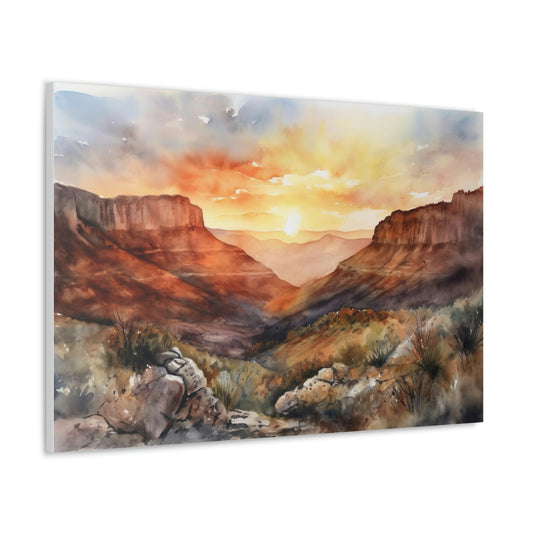Dim Gray Red Rocks and Rugged Peaks: Utah Desert and Mountain Majesty - Canvas Print