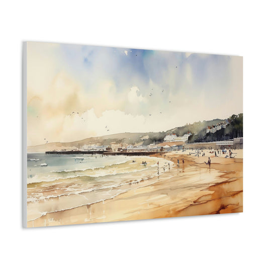 Light Gray Bournemouth Bliss Canvas