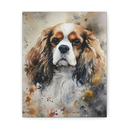 Rosy Brown Cavalier dog Canvas