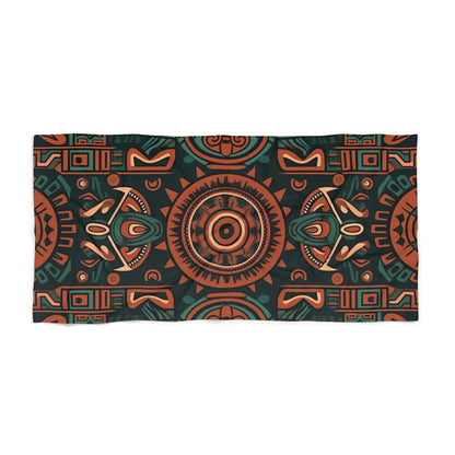 Rosy Brown Aztec Beach Towel