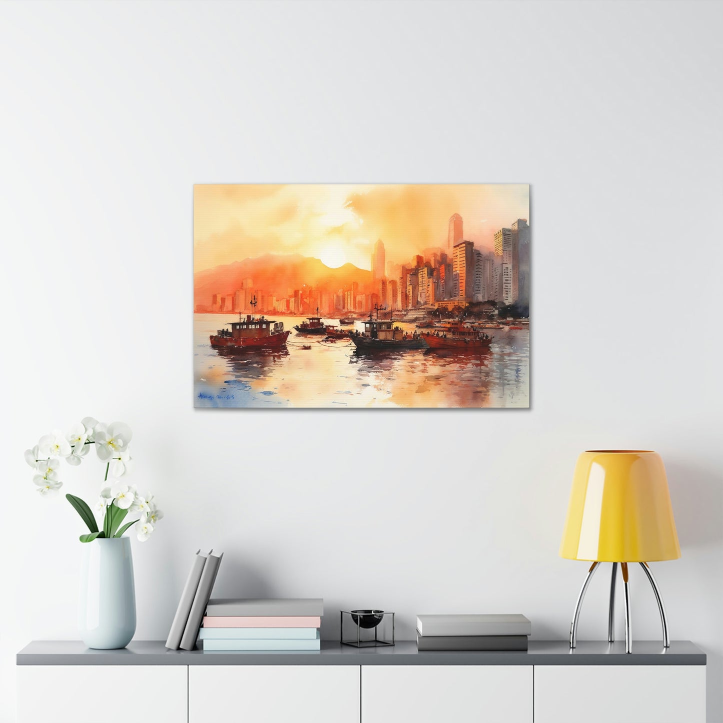 Sunset Skyline Canvas | Canvas | Art & Wall Decor, Art Canvas Print, Canvas, Canvas art Prints, canvas print, Canvas Printing, canvas prints, canvas wall art, Fall Picks, Hanging Hardware, Home & Living, Hong Kong at twilight, Indoor, Sunset Skyline Canvas, Top Spring Products, Valentine's Day promotion, Wall Canvas | Prints with Passion