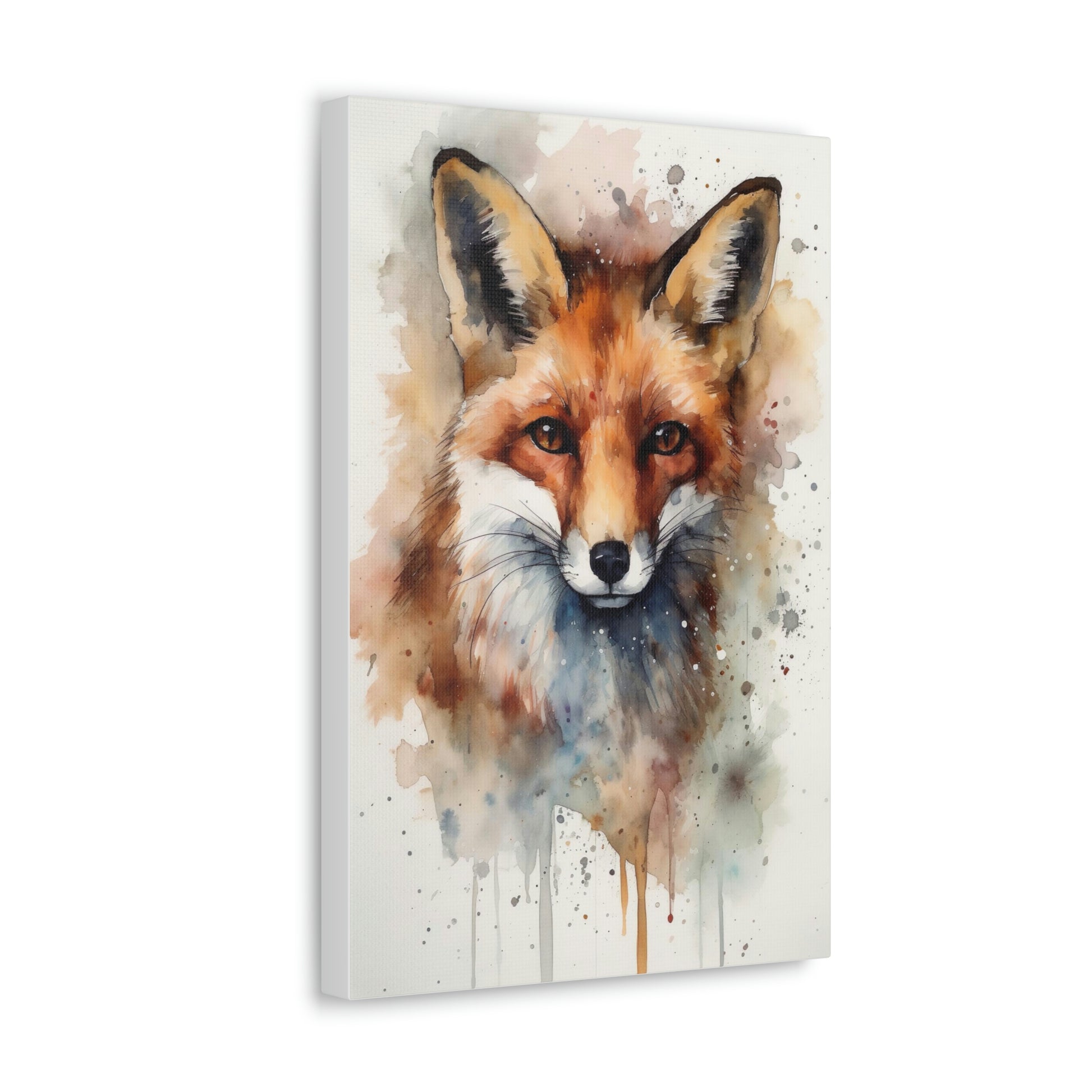 Light Gray Sly and Beautiful: Fox Canvas Print for Nature and Wildlife Lovers