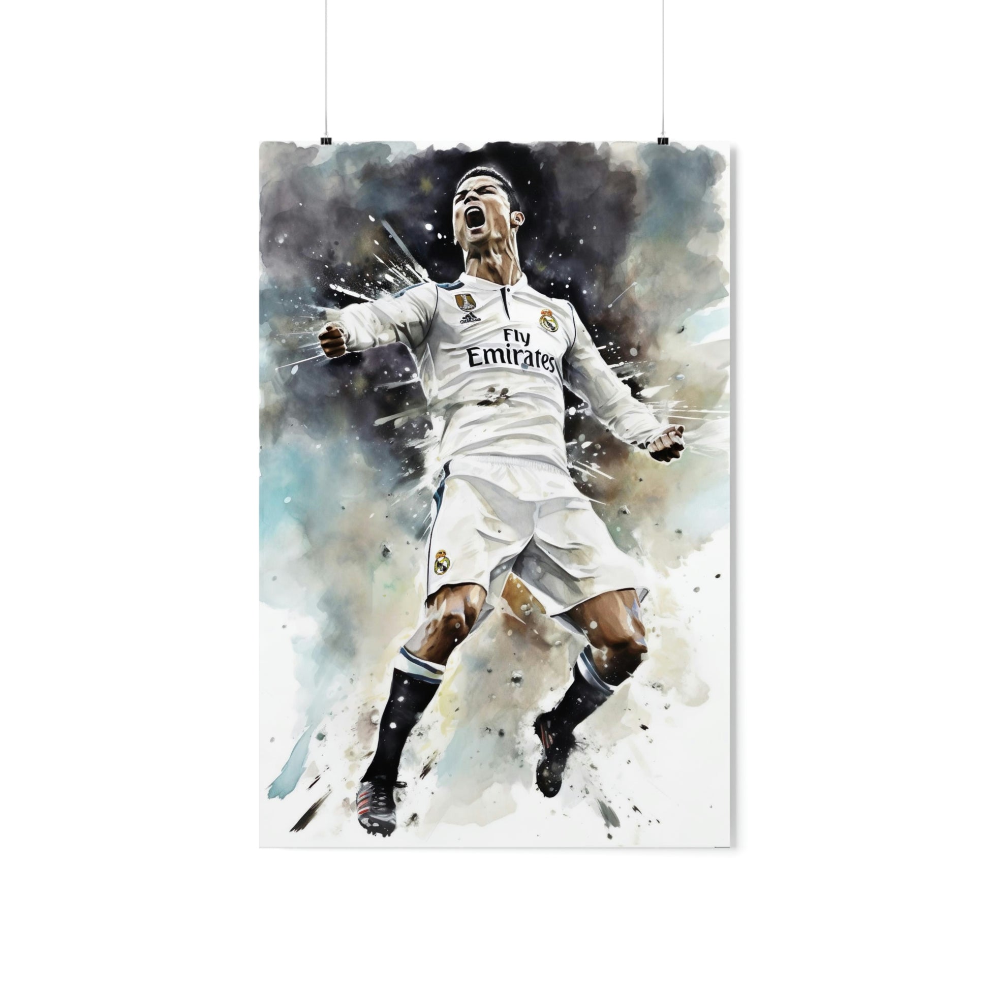 Soccer Poster Football Player Cristiano Ronaldo Canvas Art