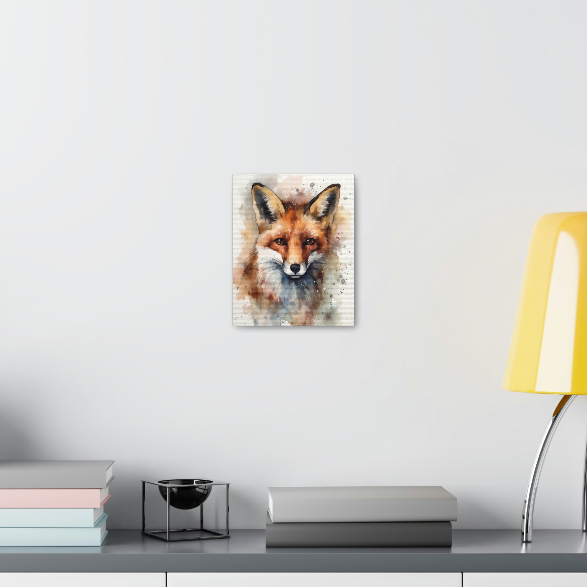 Light Gray Sly and Beautiful: Fox Canvas Print for Nature and Wildlife Lovers