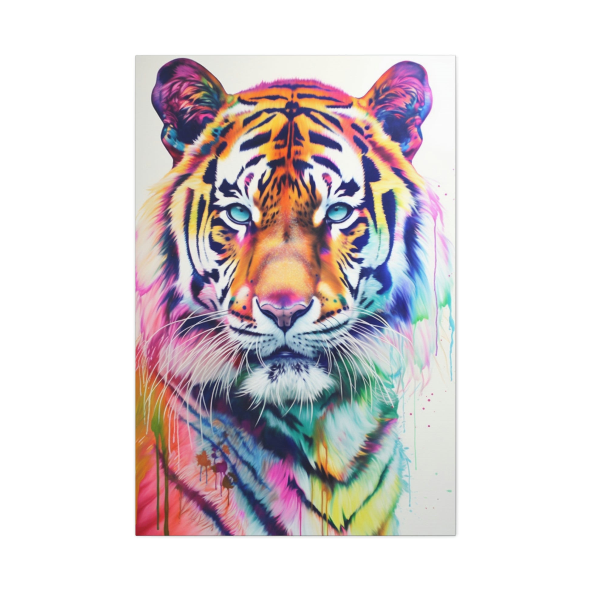 Light Gray The King of the Jungle: Bengal Tiger Canvas Print