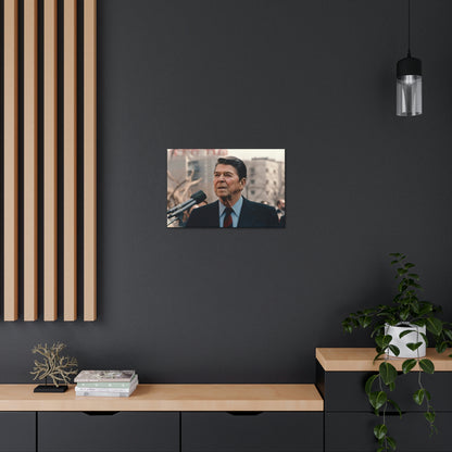 Dark Slate Gray Tear Down This Wall: Ronald Reagan Canvas Print of Historic Speech