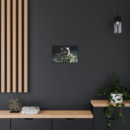 Dark Slate Gray Man Moon Canvas