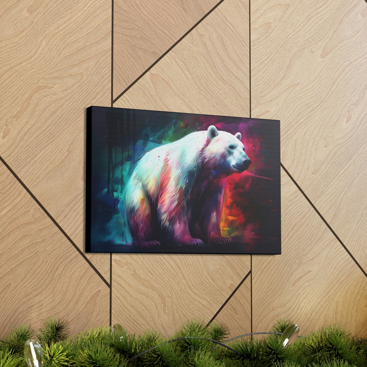 Tan Majesty Polar Bear Canvas