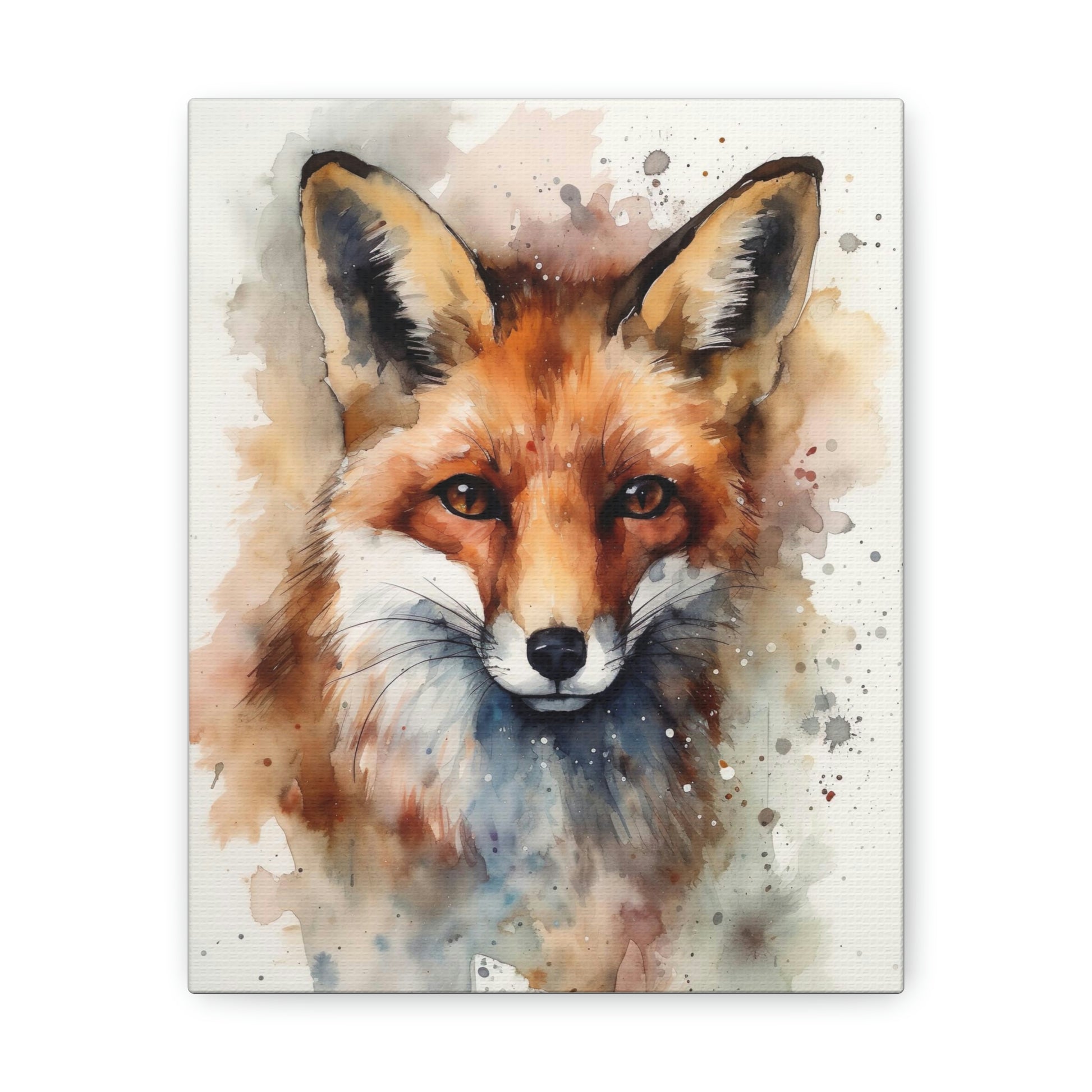 Light Gray Sly and Beautiful: Fox Canvas Print for Nature and Wildlife Lovers