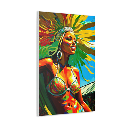 Sandy Brown Vibrant Celebration: Carnival in Rio Canvas Print