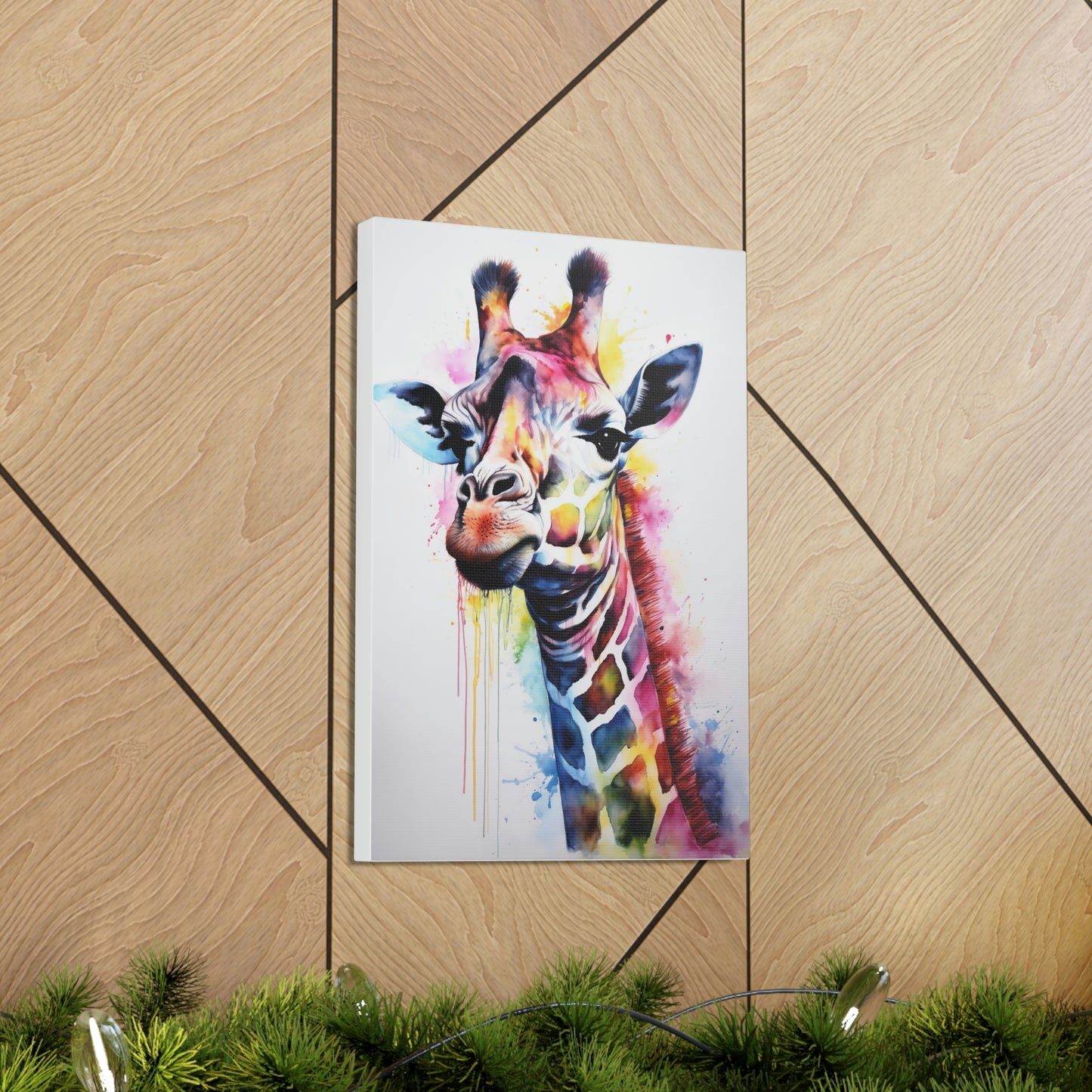 Tan Giraffe Canvas Print