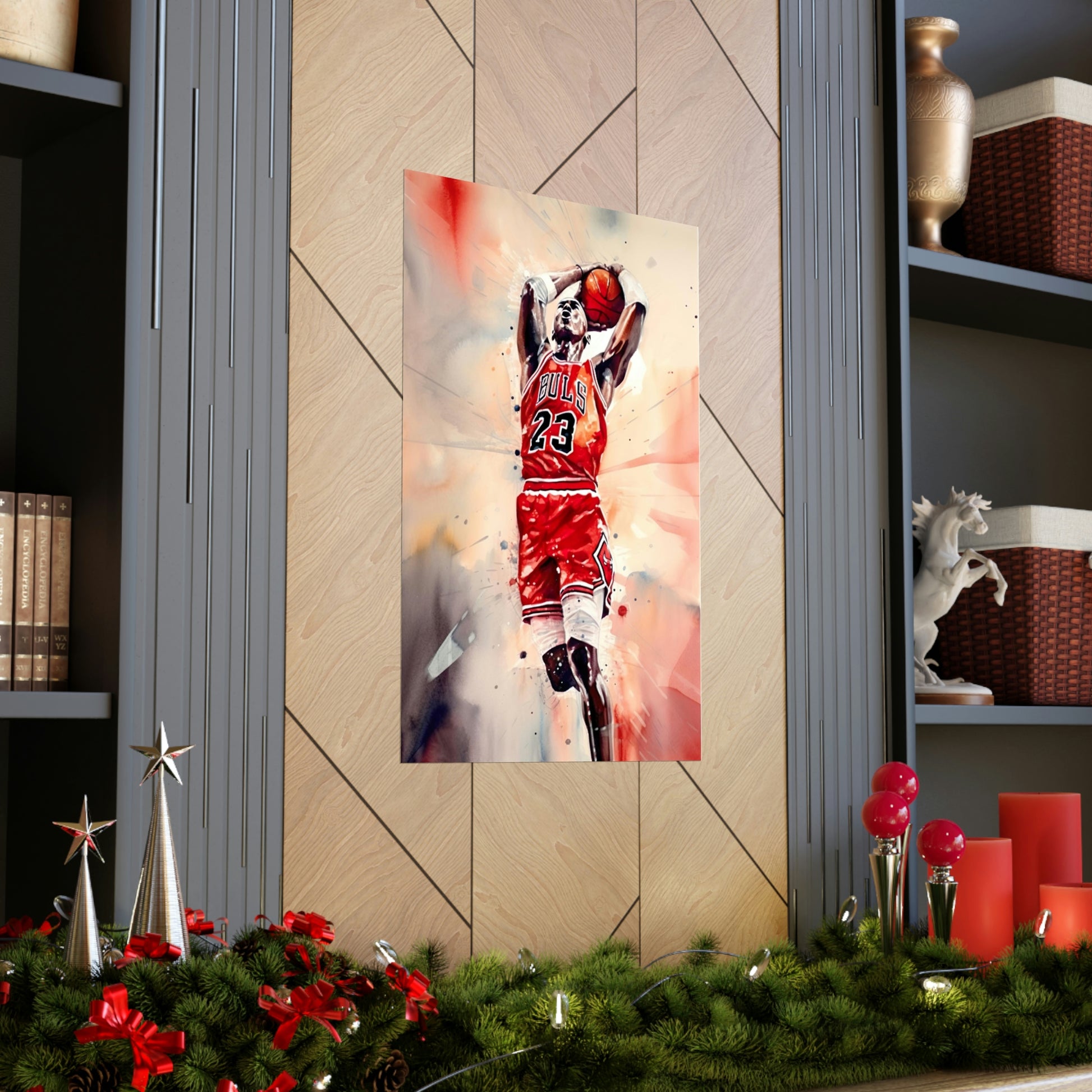 Get your hands on the exclusive Michael Jordan MVP Poster featuring the basketball legend in his iconic uniform. A must-have for any fan or sports enthusiast. Perfect for your bedroom