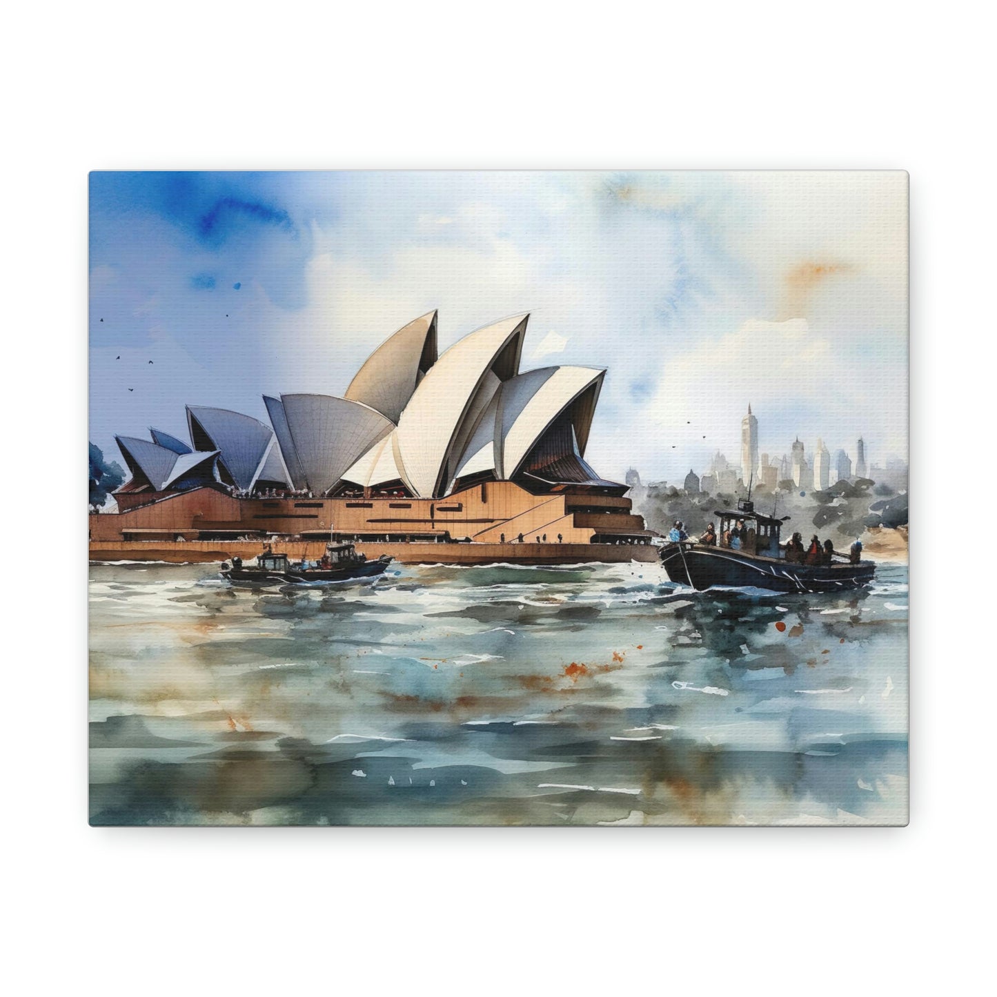 Light Gray Sydney's Allure: Iconic Skyline and Harbor Views - Canvas Print