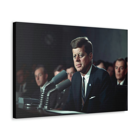 Dark Slate Gray JFK Canvas