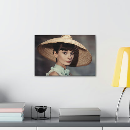Light Gray Audrey Hepburn Canvas