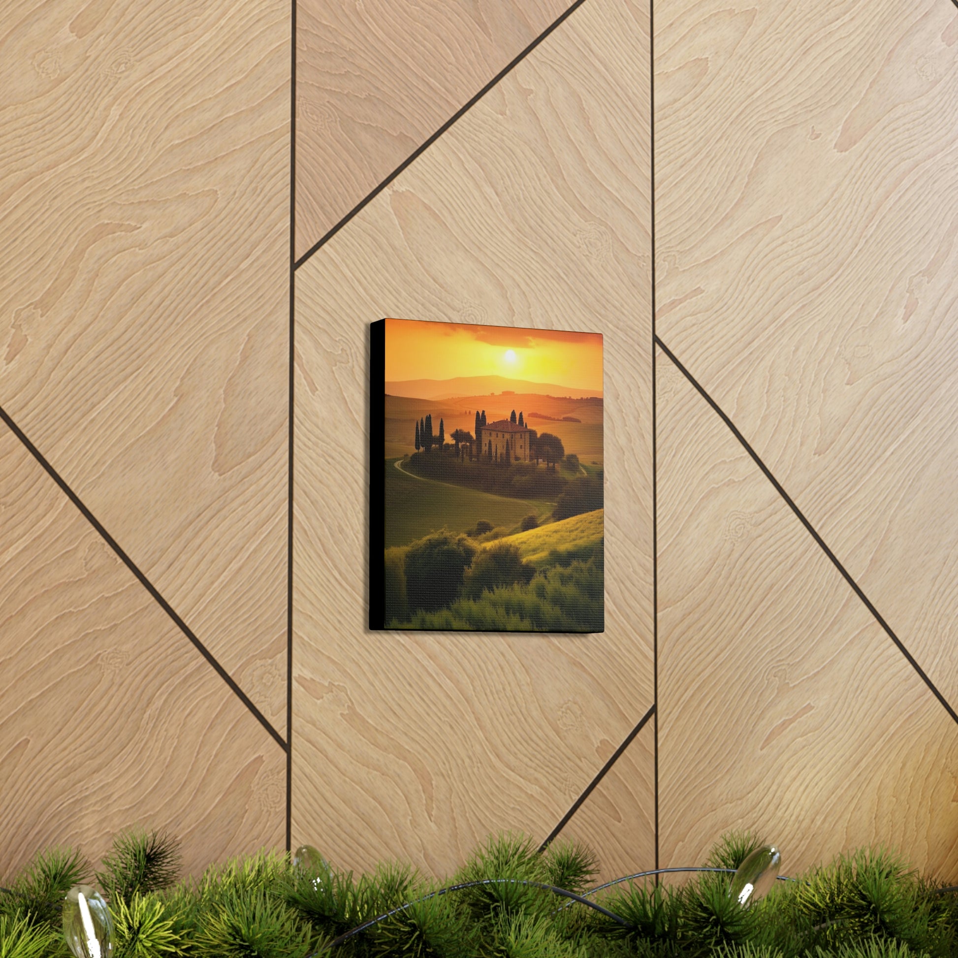 Tan Tuscan Sunset: Canvas Print for Landscape Lovers