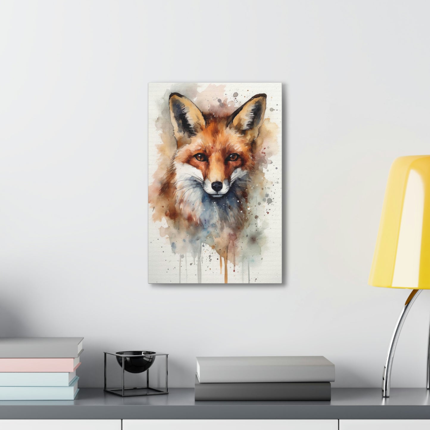 Light Gray Sly and Beautiful: Fox Canvas Print for Nature and Wildlife Lovers