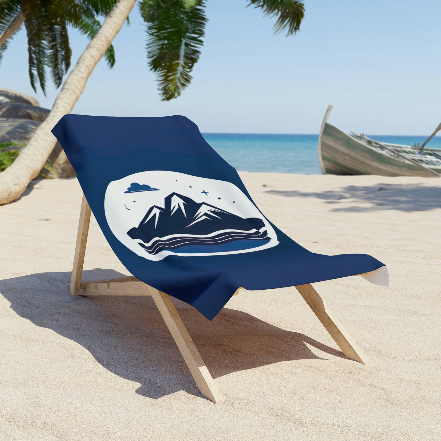 Light Gray Mountain Beach Towel