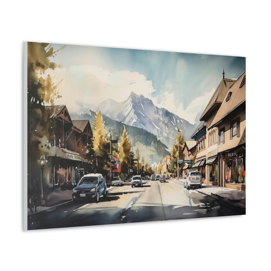 Gray Banff Boulevard Canvas