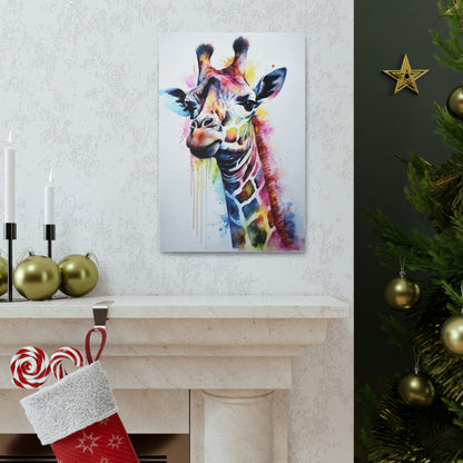 Gray Giraffe Canvas Print