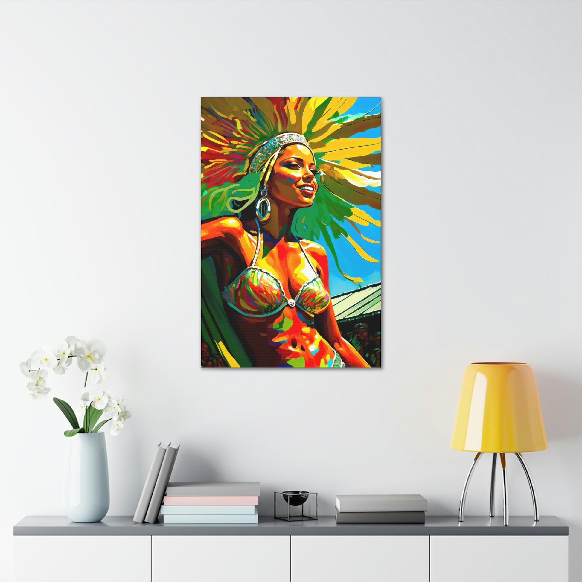 Lavender Vibrant Celebration: Carnival in Rio Canvas Print