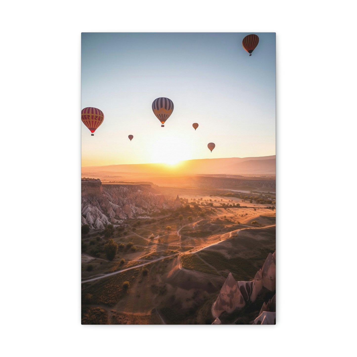 Light Gray Air Balloons Canvas