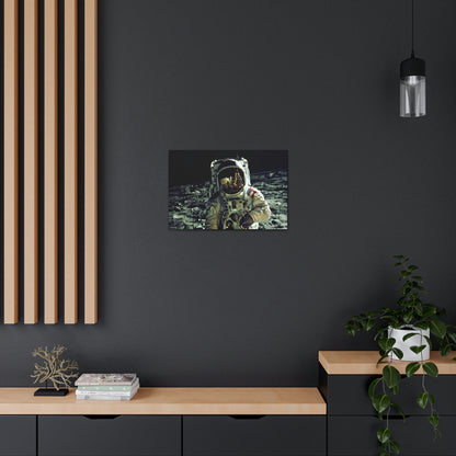 Dark Slate Gray Man Moon Canvas